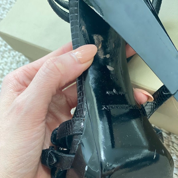 VINTAGE BURBERRY PYTHON PLATFORM HEELS 39 - Picture 5 of 7